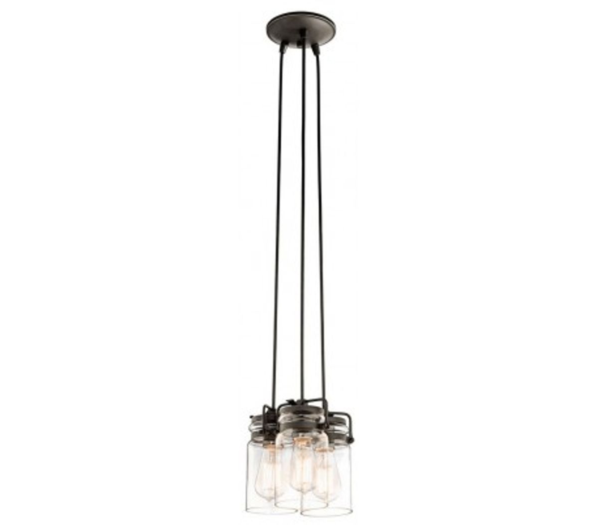 Brinley 3 Loftlampe Ø21,6 cm 3 x E27 - Aldret bronze