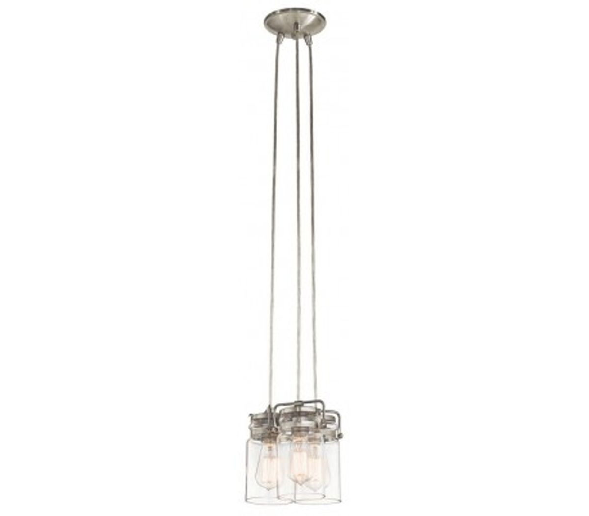 Brinley 3 Loftlampe Ø21,6 cm 3 x E27 - Børstet nikkel