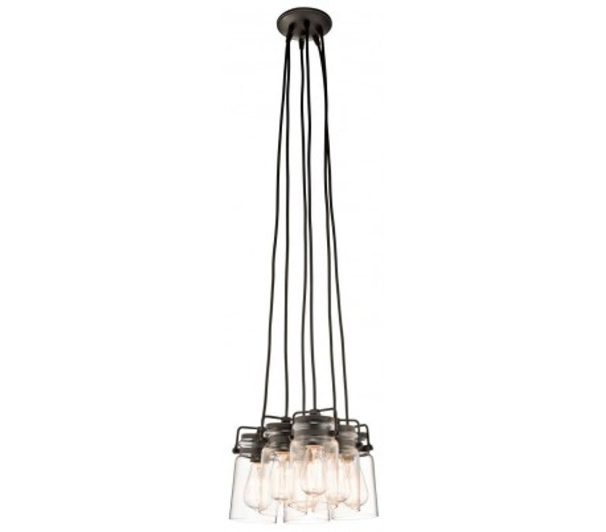 Brinley 6 Loftlampe Ø30,5 cm 6 x E27 - Aldret bronze