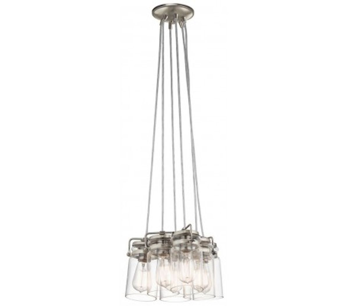 Brinley 6 Loftlampe Ø30,5 cm 6 x E27 - Børstet nikkel