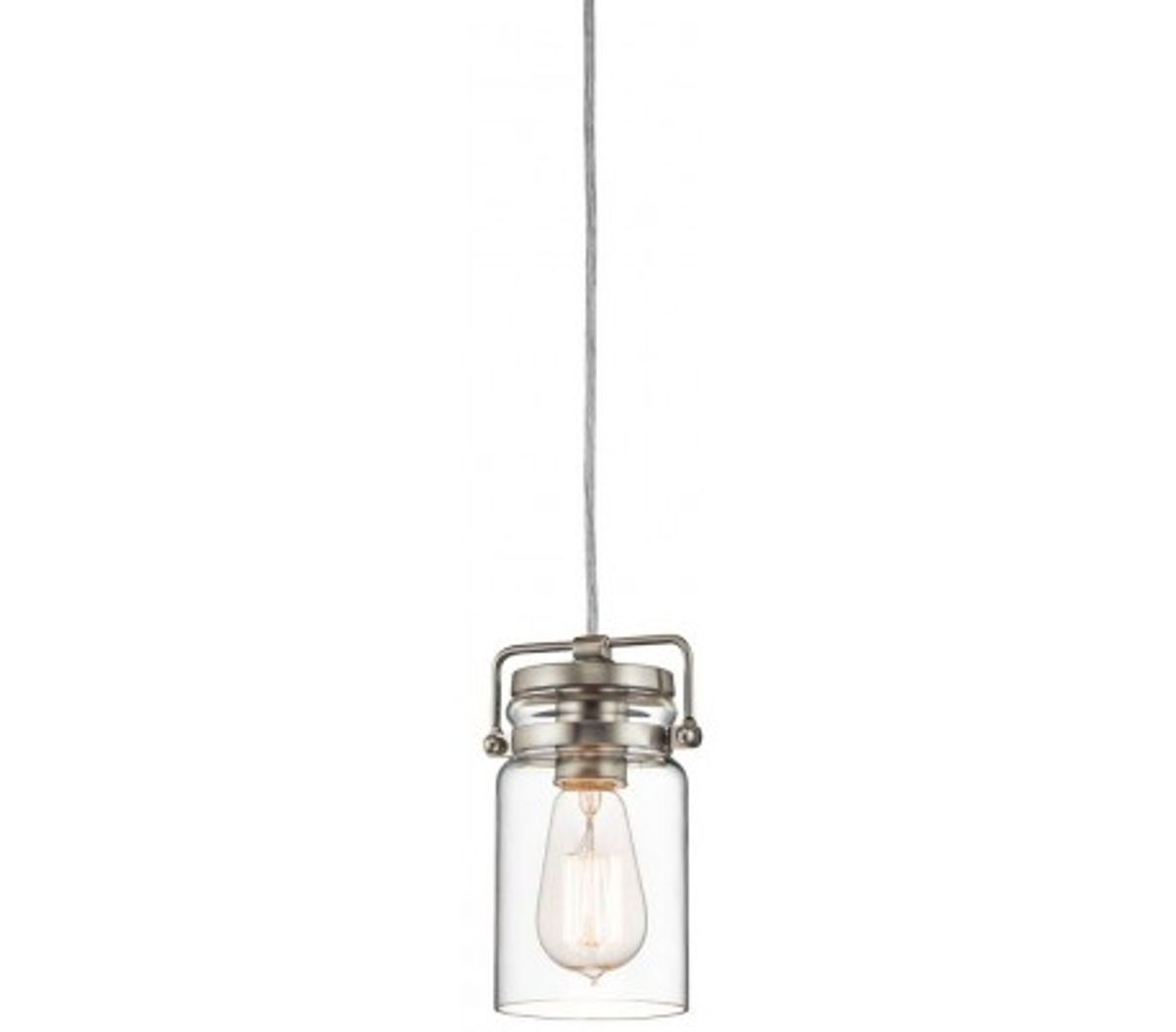 Brinley Loftlampe Ø12,1 cm 1 x E27 - Børstet nikkel