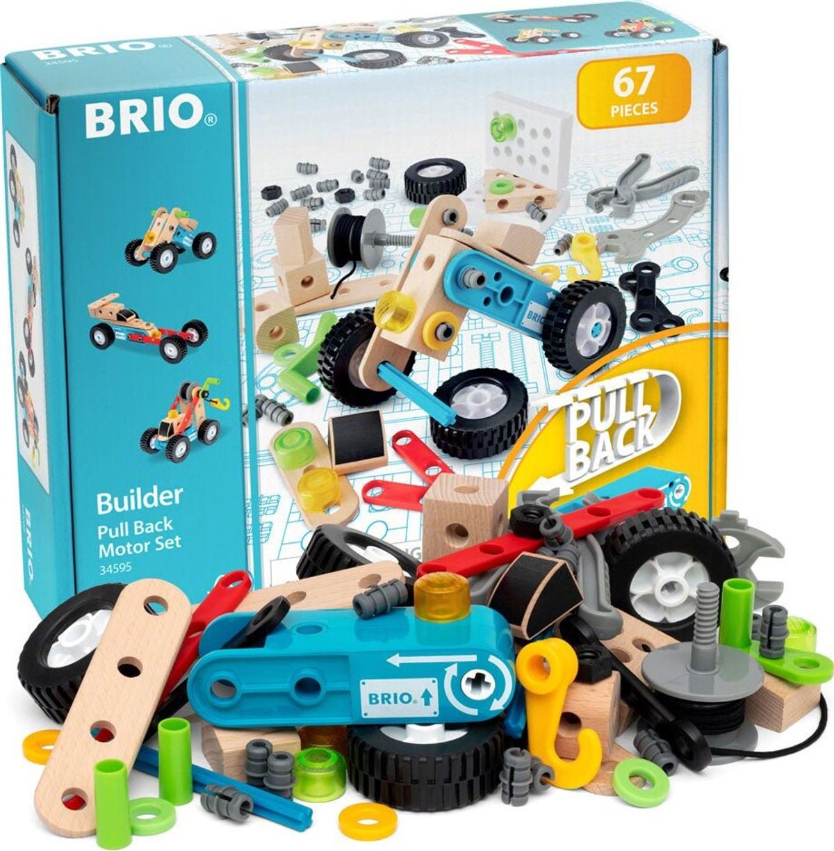 Brio Builder - Pull Back Motorsæt - 67 Dele - 34595