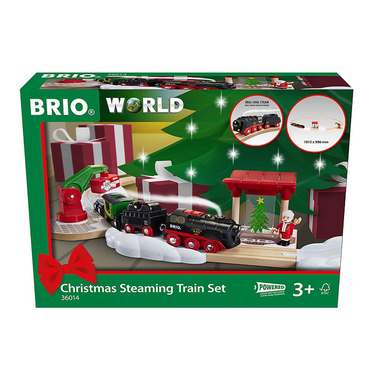 BRIO Togbanesæt - 36014 - Christmas Steaming Train Set