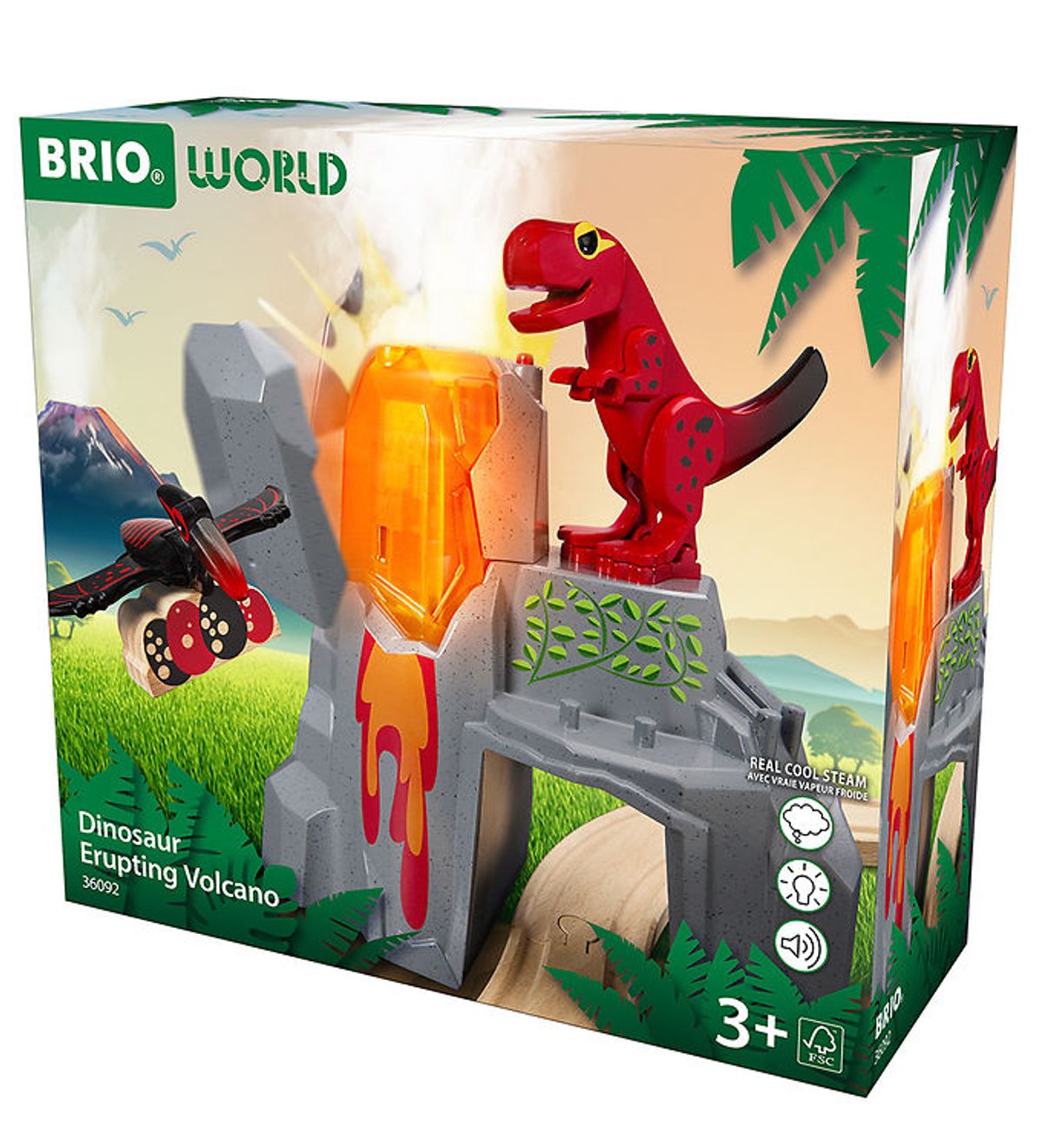 BRIO World Aktiv Vulkan m. Dinosaurer - 36092