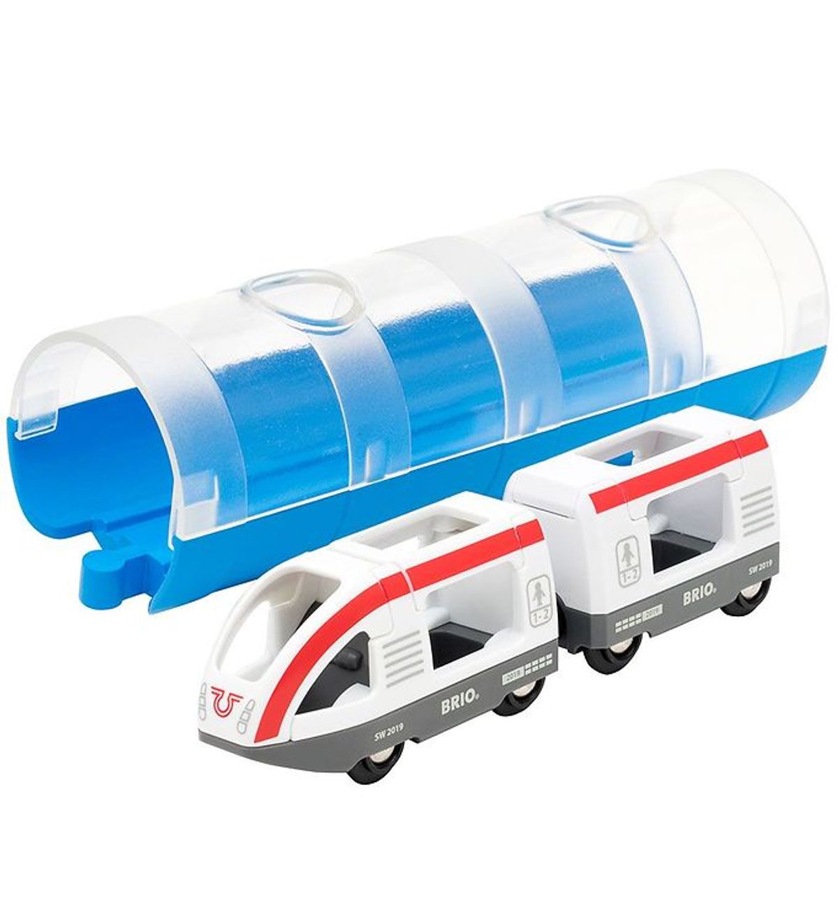 BRIO World Passagertog m. Tunnel - Hvid/Blå 33890