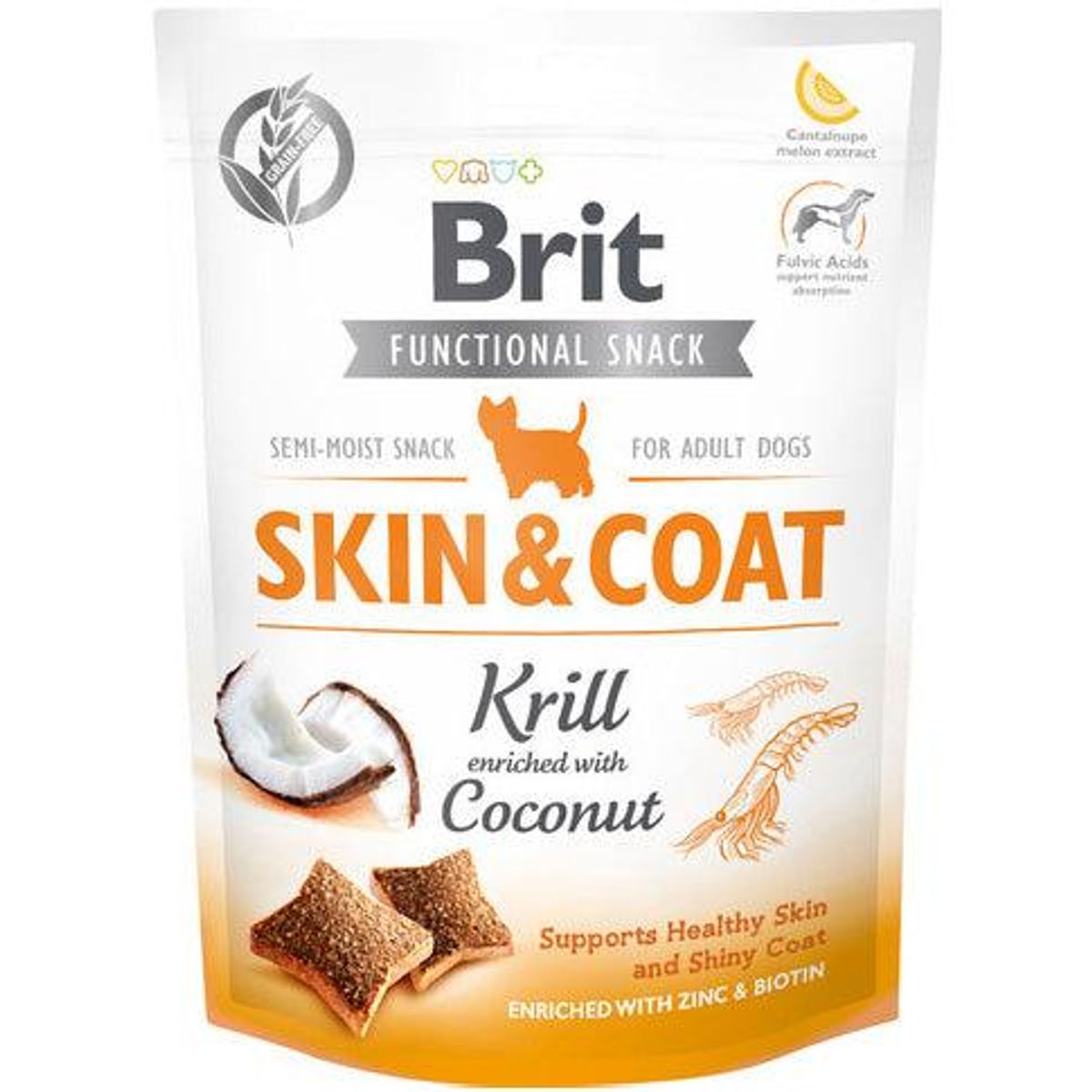 Brit Care Dog Functional Snack Skin+Coat Krill 150g