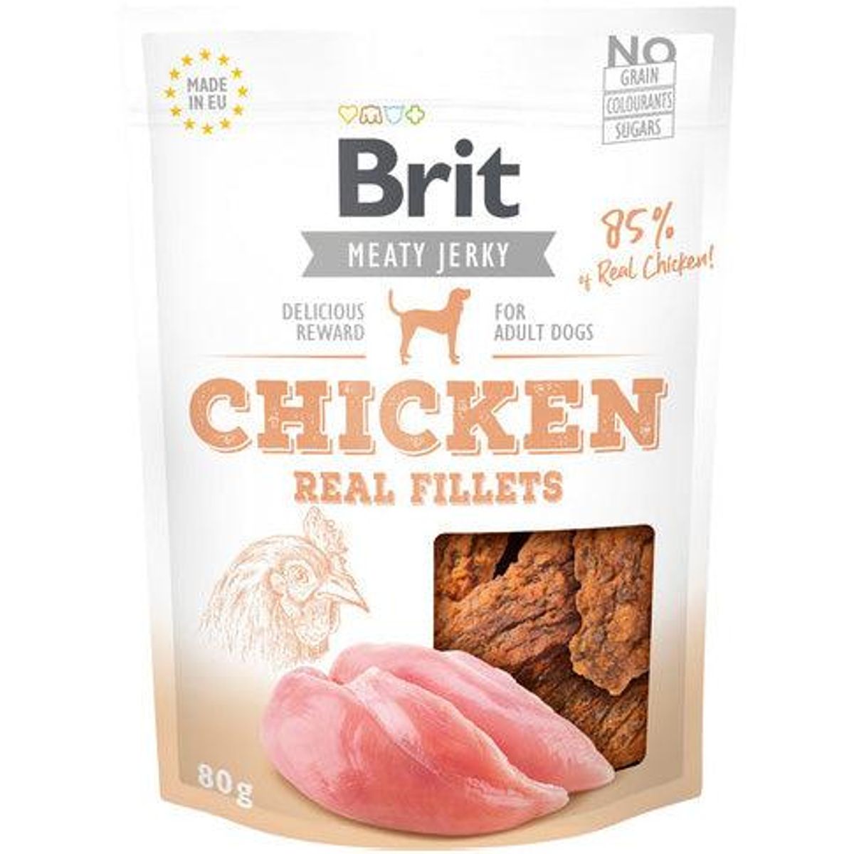 Brit Jerky Chicken Fillets 80g