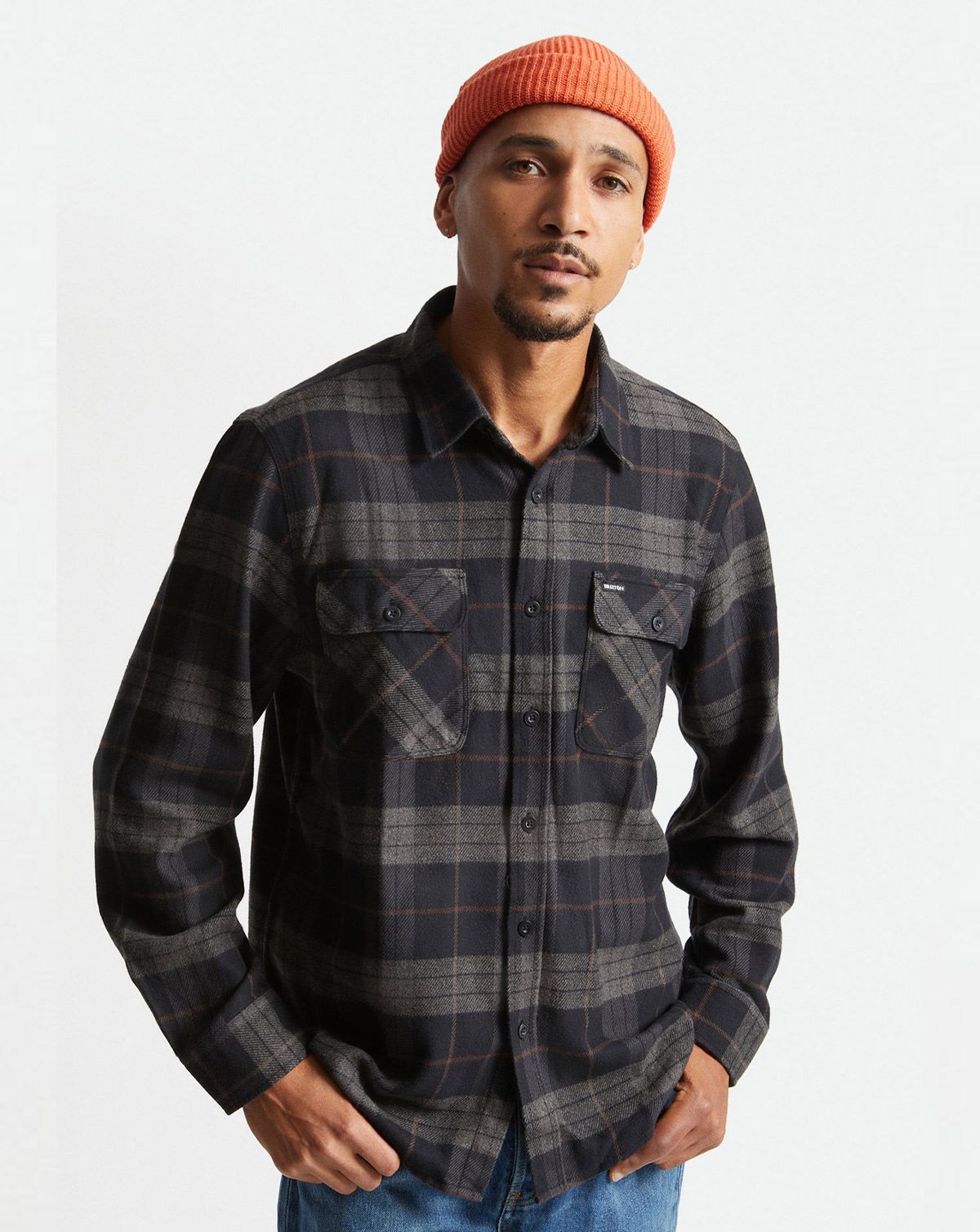 Brixton Bowery Langærmet Flannel Skjorte