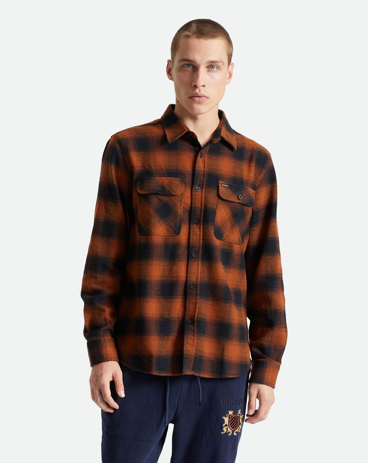 Brixton Bowery Langærmet Flannel Skjorte