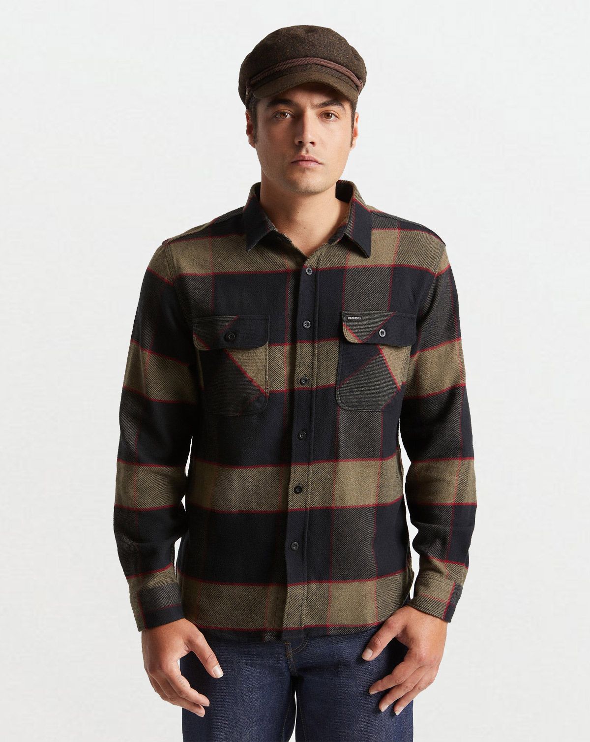 Brixton Bowery Langærmet Flannel Skjorte