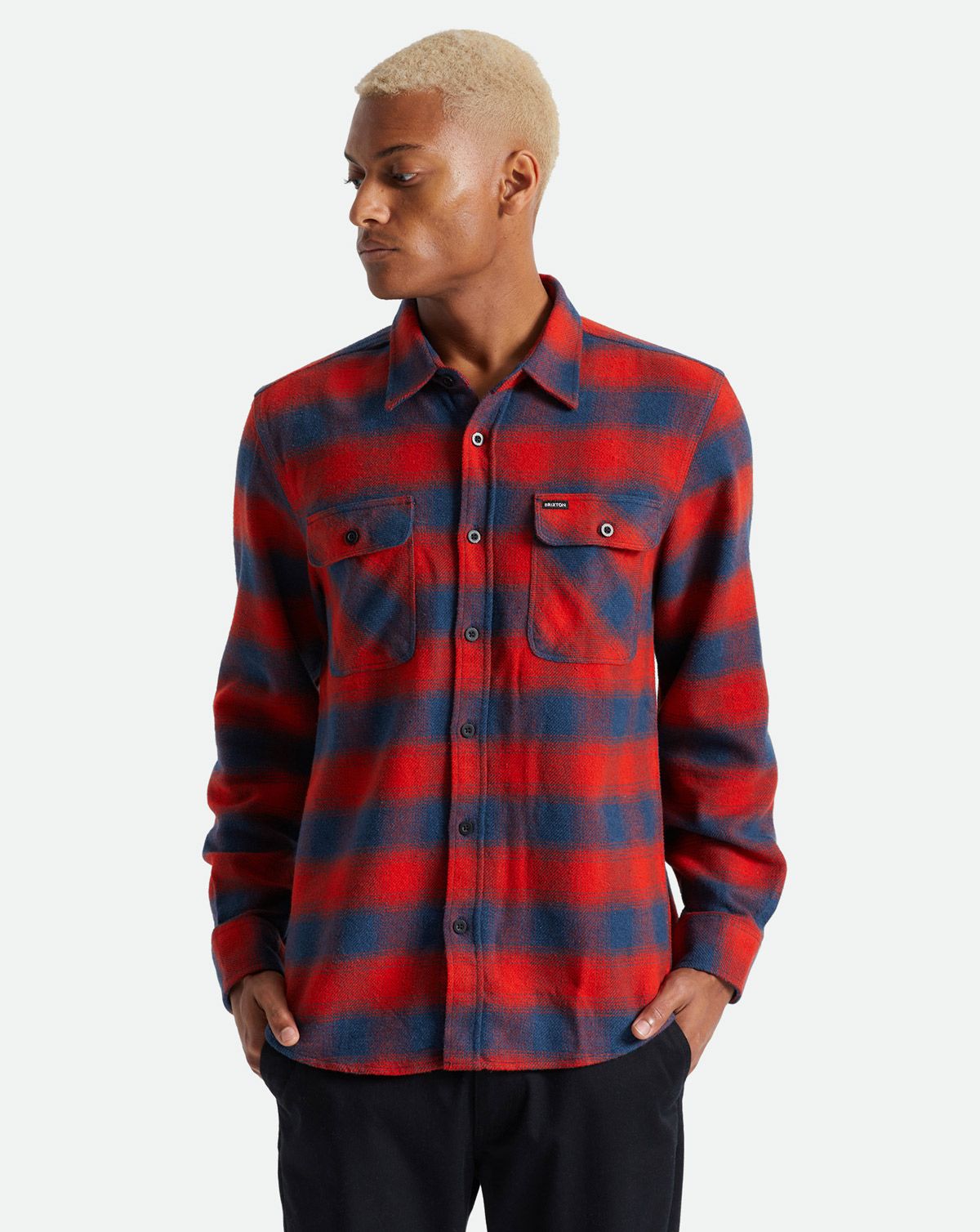 Brixton Bowery Langærmet Flannel Skjorte