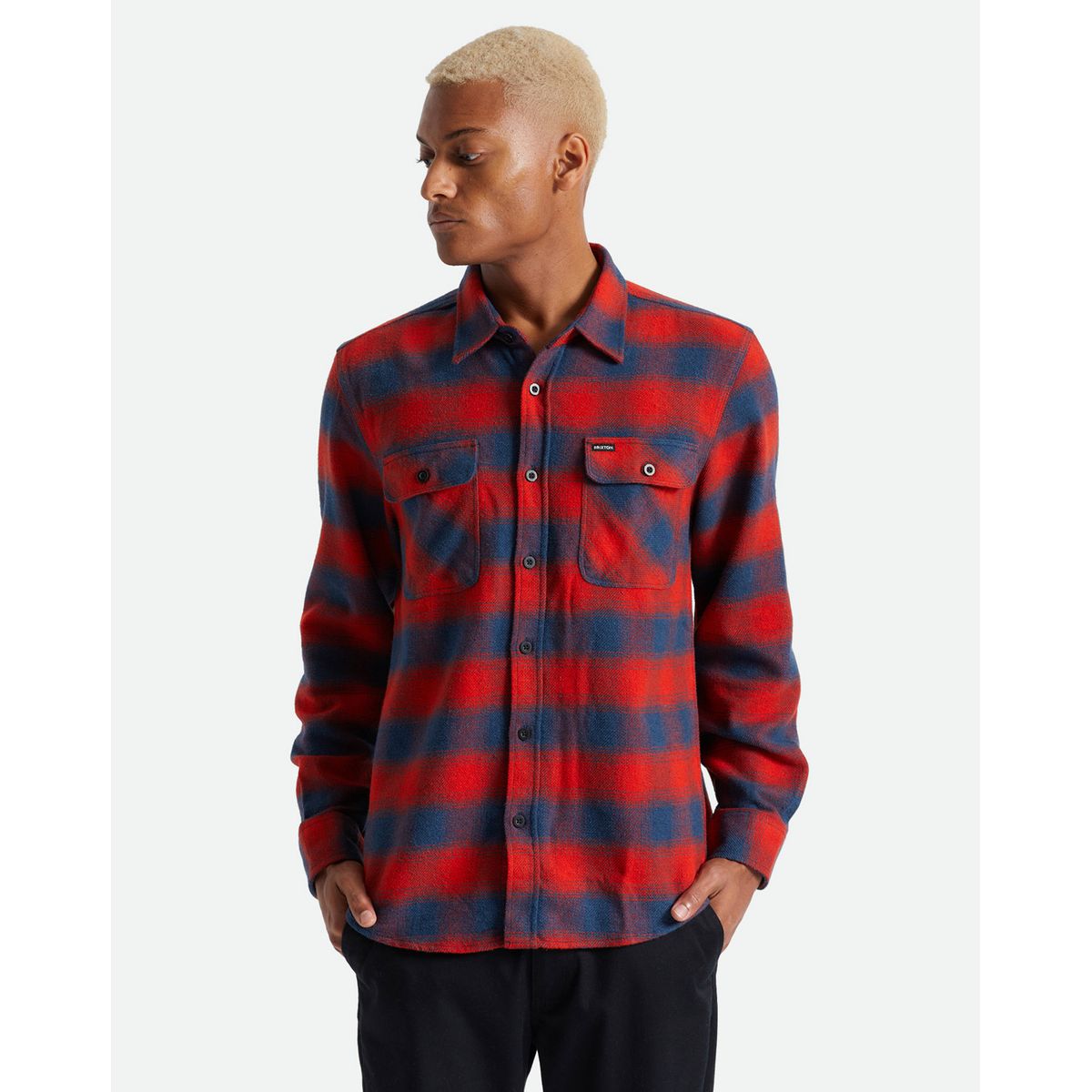 Brixton Bowery Langærmet Flannel Skjorte