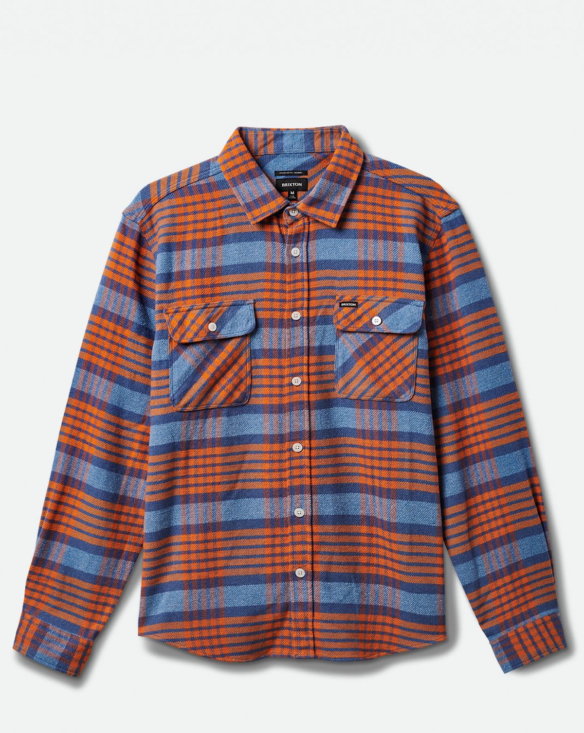 Brixton Bowery Langærmet Flannel Skjorte Orange