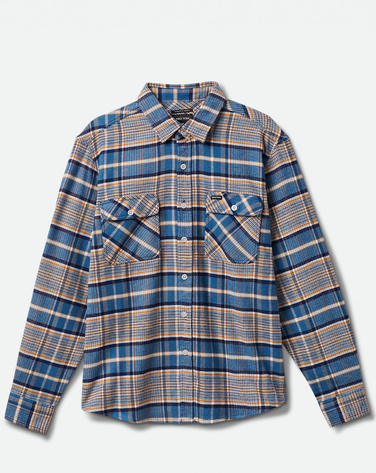 Brixton Bowery Stretch WR Flannel Blå / Grå