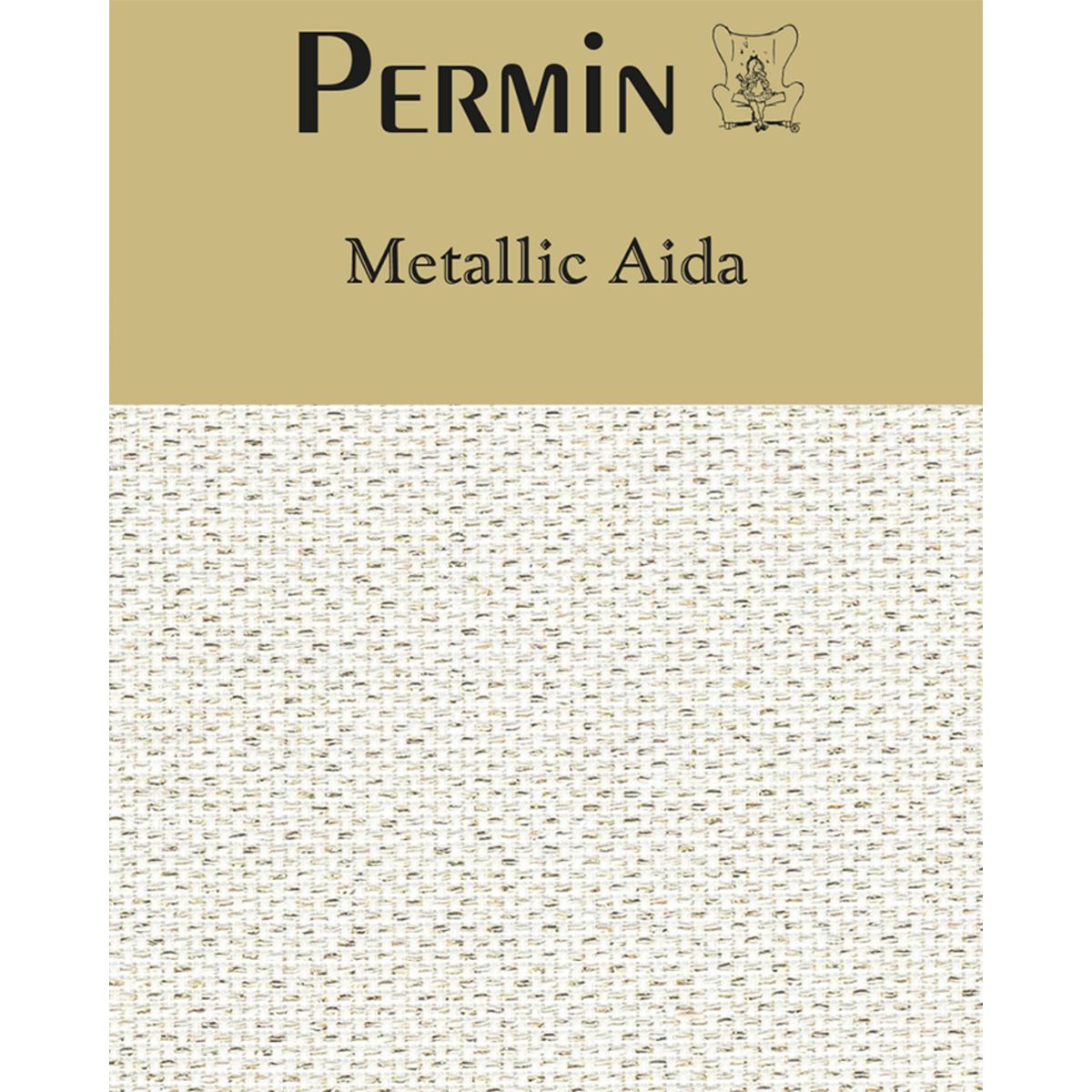 Broderi Stof Permin m Guld Metallic 5,4 55x50cm - 3706-118