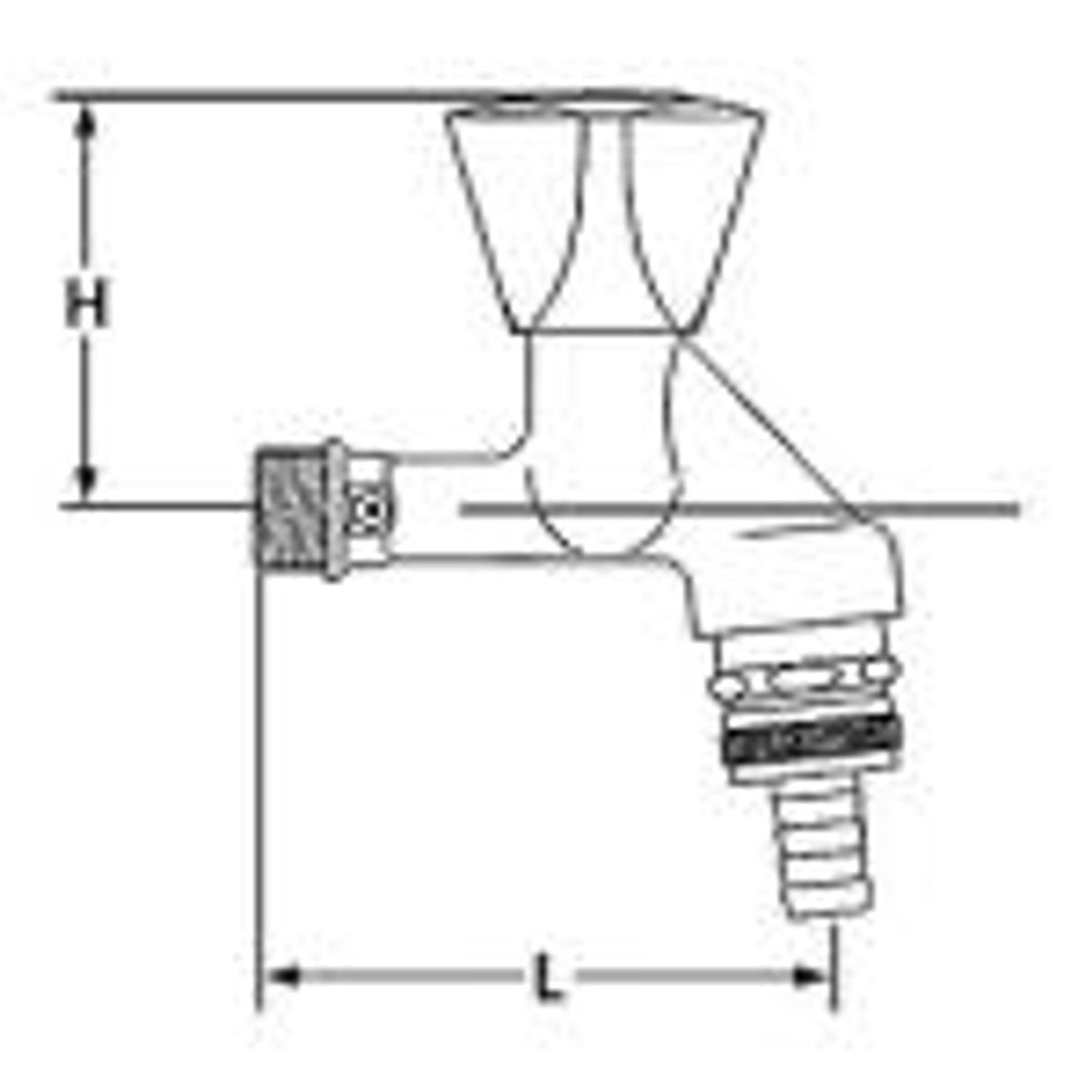 Broen 1/2" Aftapventil med krone-greb forkromet mocca