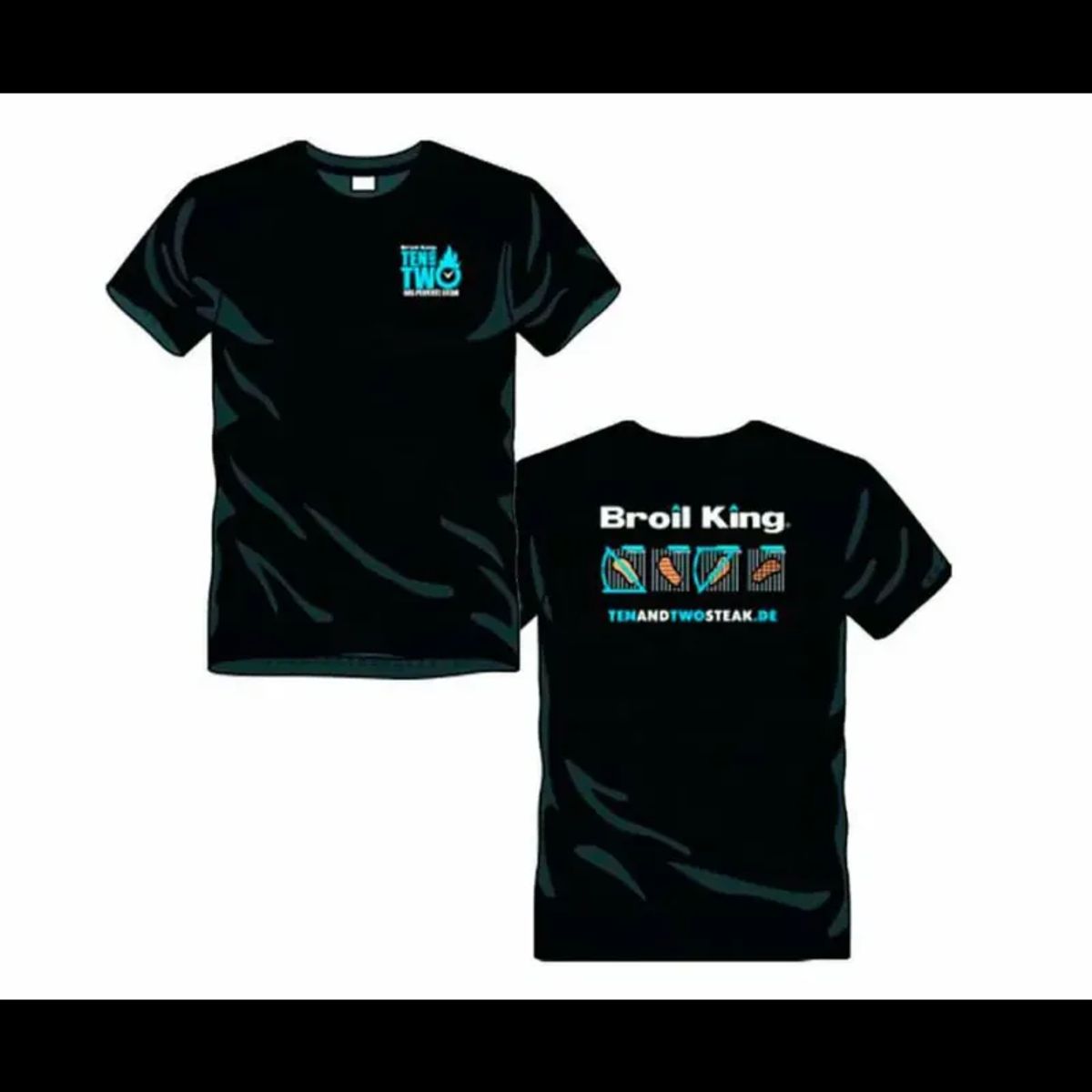 Broil King T-shirt 10&2 Sort - Stk 3XL