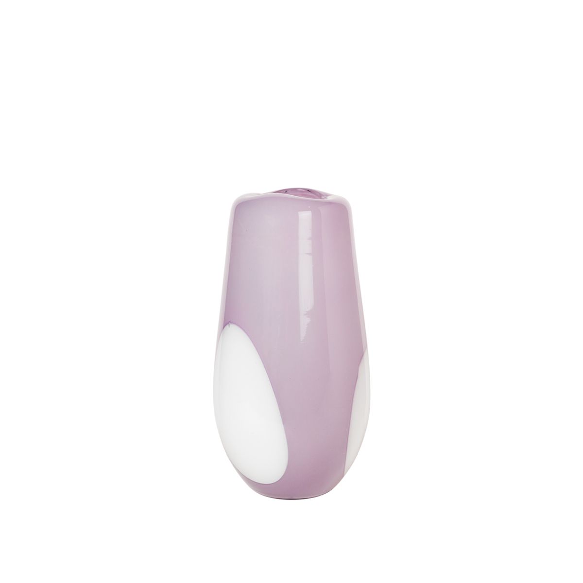 BROSTE COPENHAGEN Ada Dot vase, rund - orchid lys purple glas