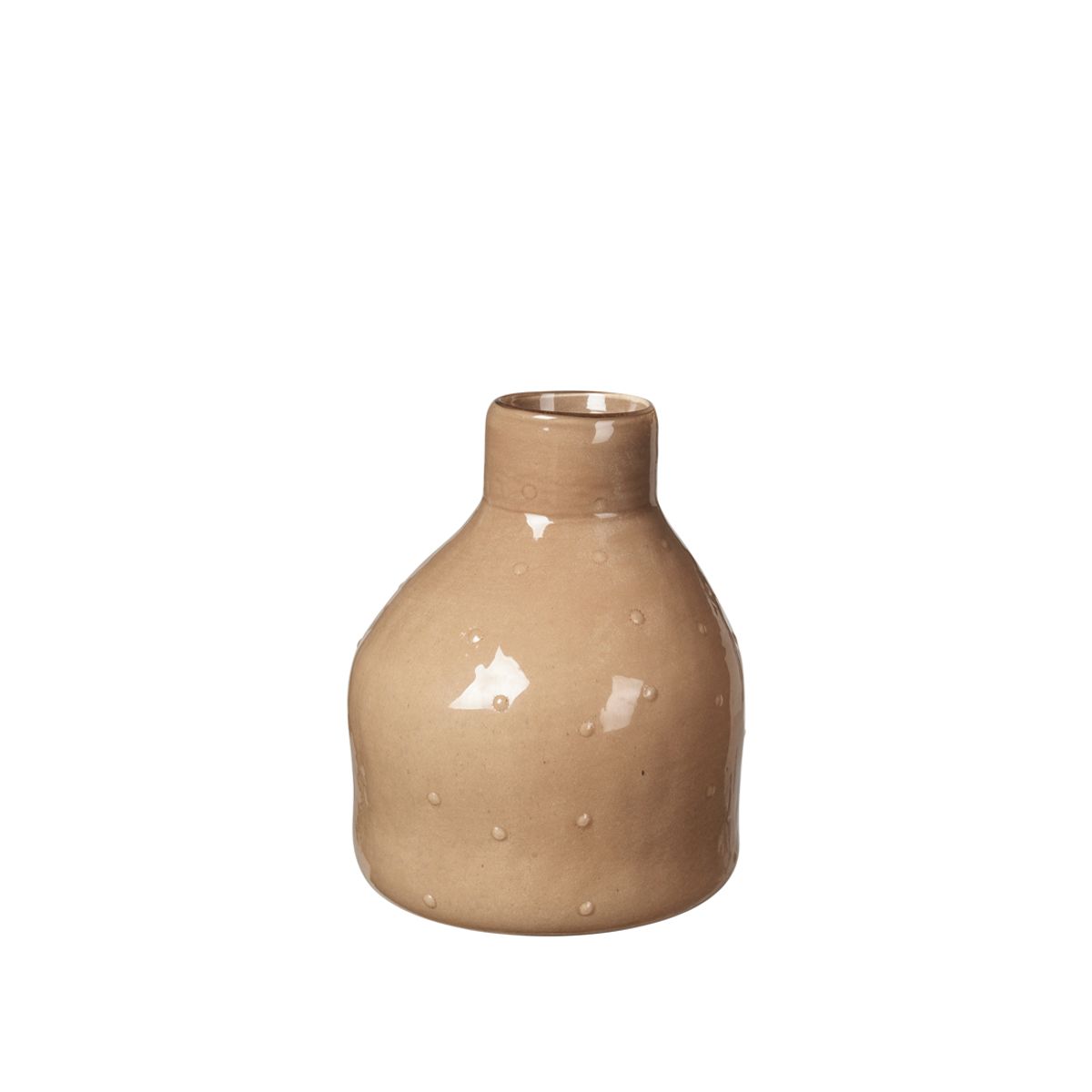 BROSTE COPENHAGEN Silas vase, rund - light sand glas