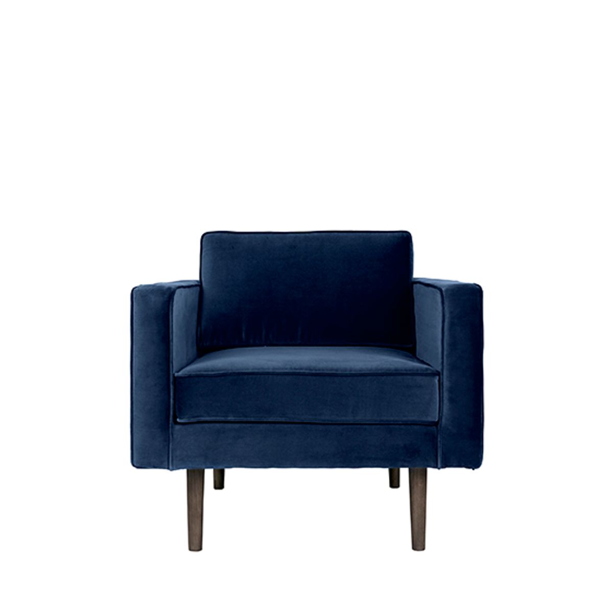 BROSTE CPH LOUNGESTOL VELOUR NAVY BLÅ - 88