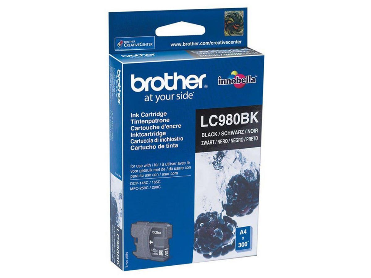 Brother Blæk Lc980bk Sort