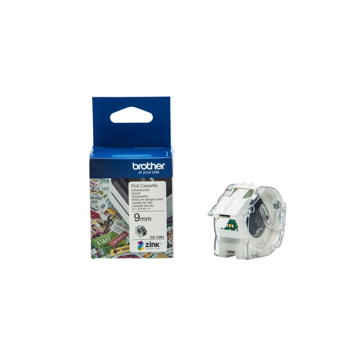 Brother CZ-1001 tape hvid 9mm x 5m