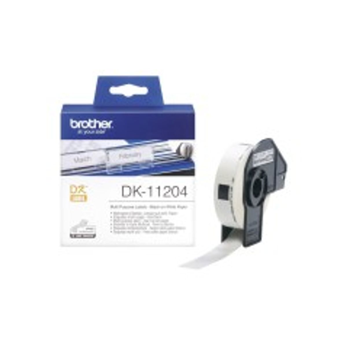 Brother DK-11204 Etiketter til flere formål 17 x 54 mm 400etikette(r)