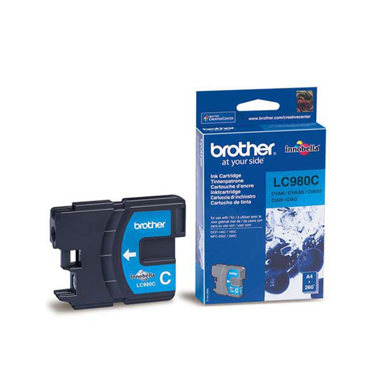 Brother LC 980 C blækpatron - LC980C Original - Cyan 5,2 ml