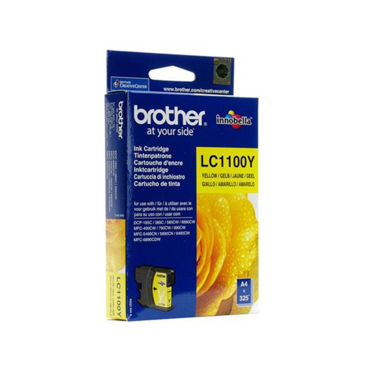 Brother LC1100 Y blækpatron - Original - Gul 5,95 ml