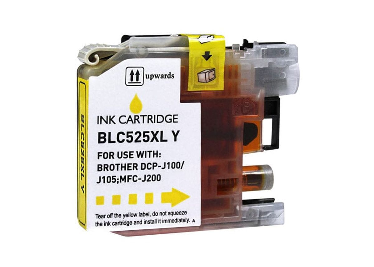 Brother LC525XLY gul printerpatron 15 ml LC-525XL-Y alternativ LC-525XL-Y