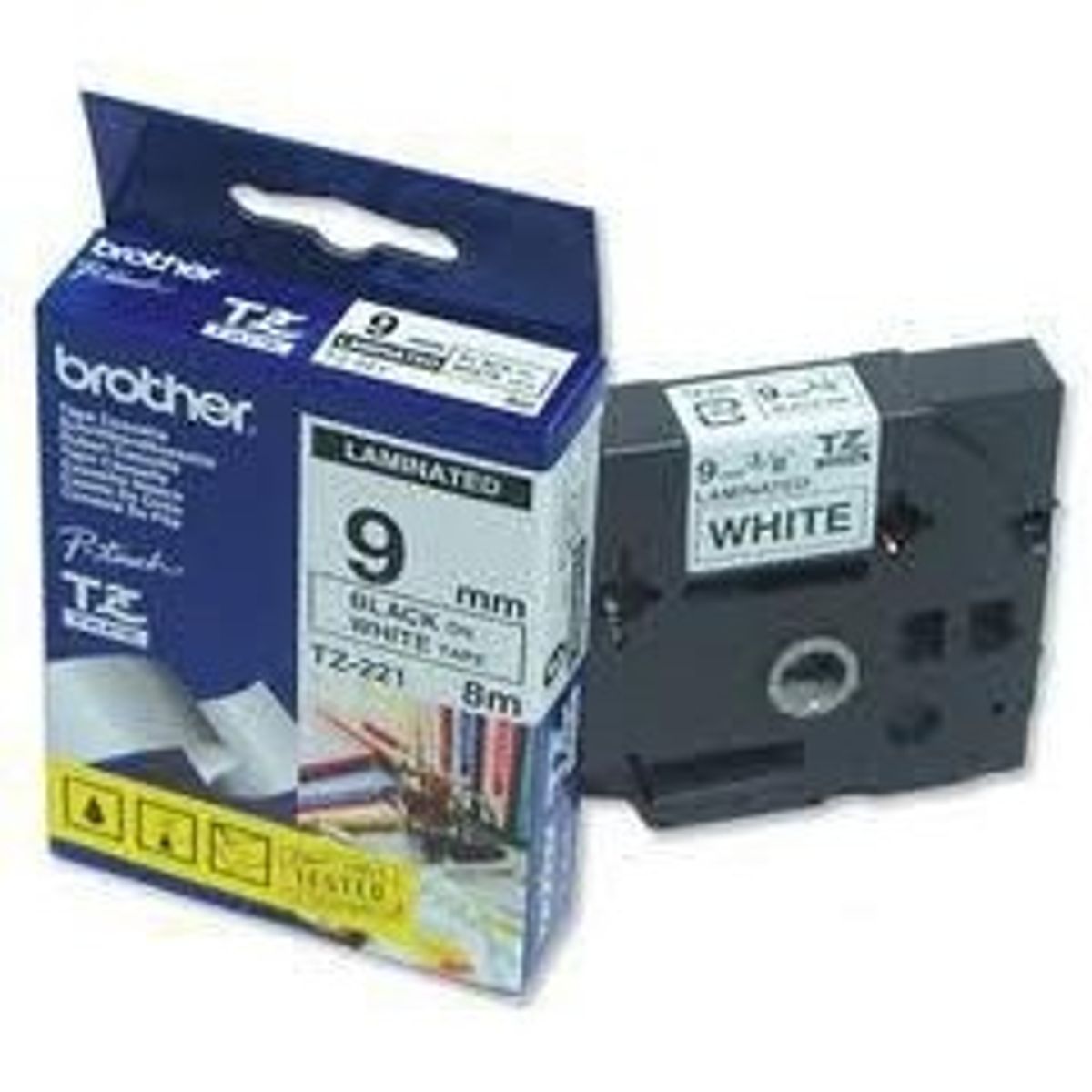 Brother P-Touch Tape Black on White