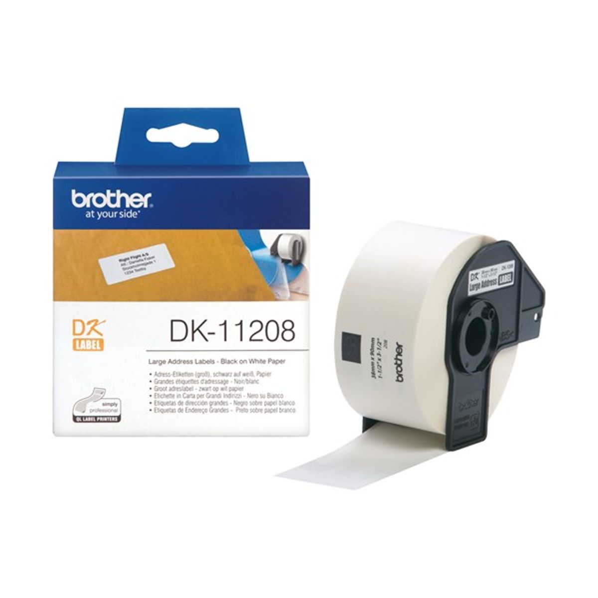 Brother stor adresse label (38x90mm) 400 stk.