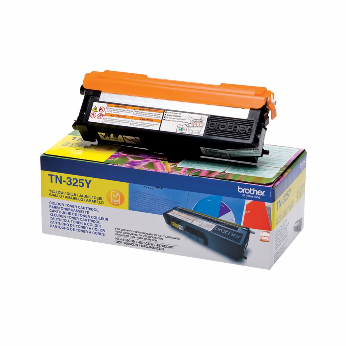 Brother TN 325 Y Gul Lasertoner, Original