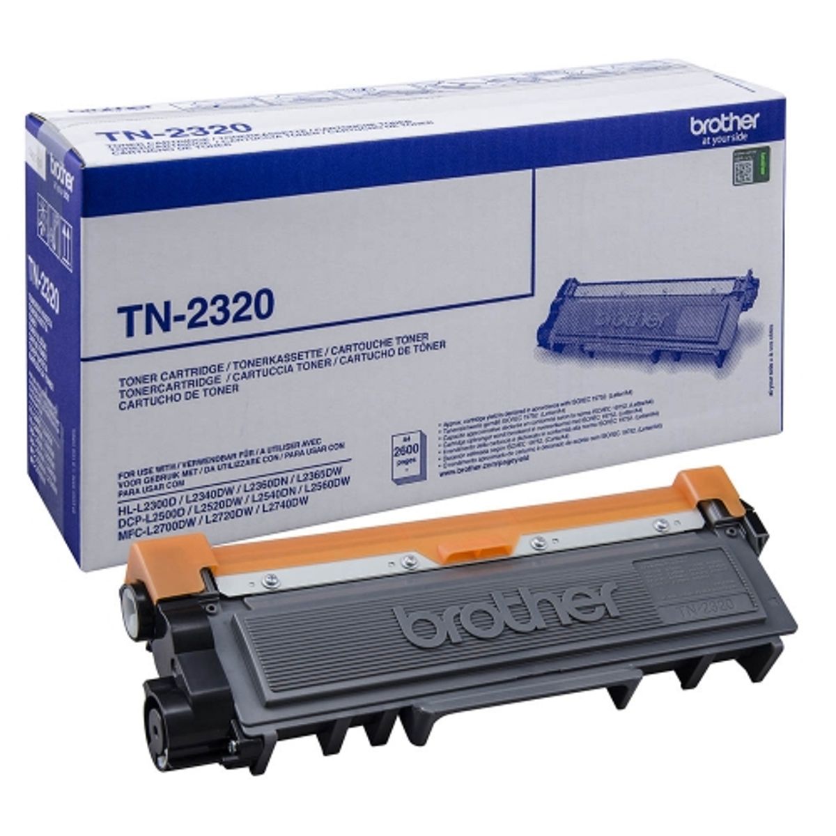 Brother TN2320 sort Lasertoner original