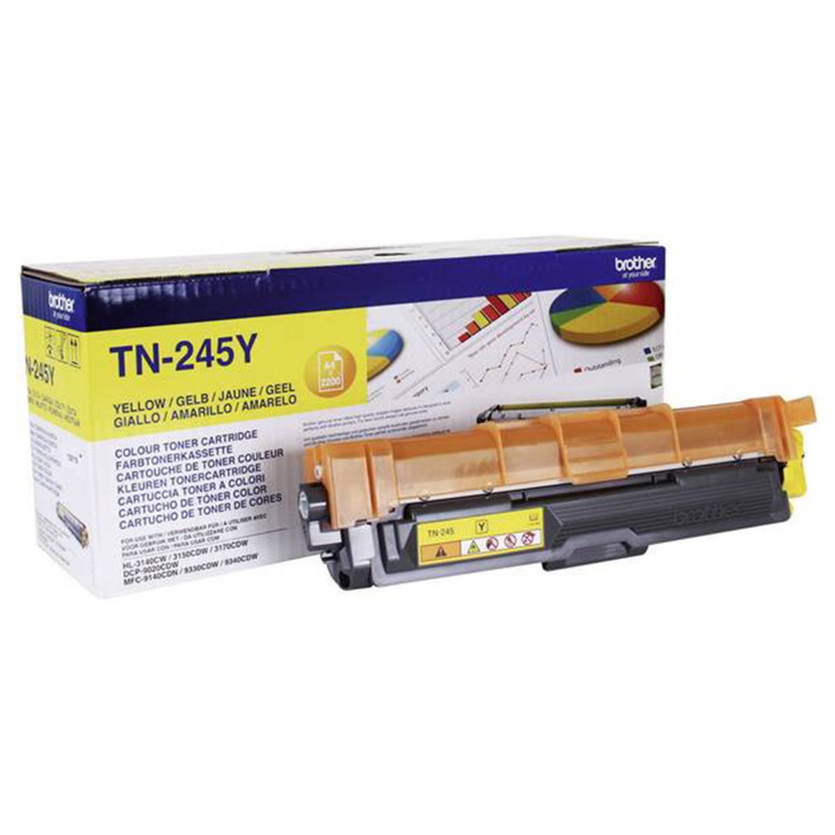 Brother TN245 Y Gul Lasertoner, Original