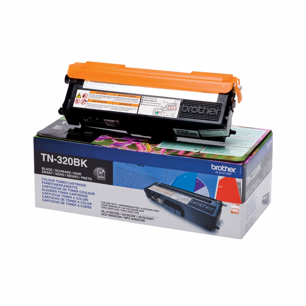 Brother TN320 BK sort Lasertoner, Original