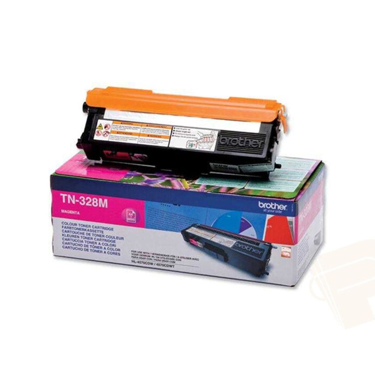 Brother TN328 M Magenta Lasertoner, Original