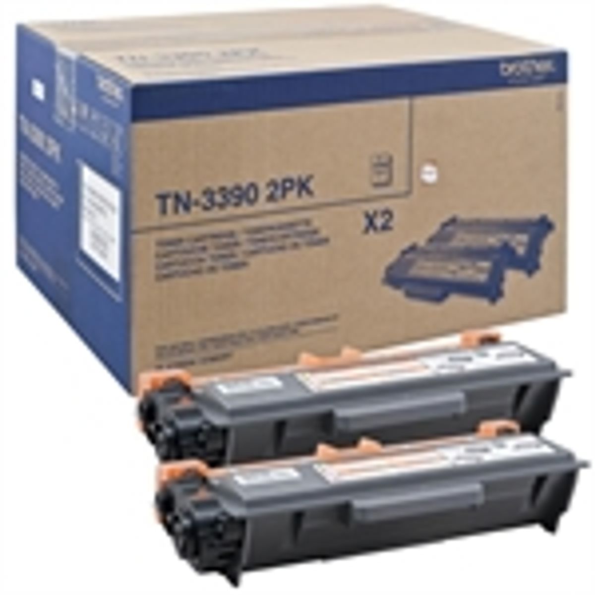 Brother TN3390 Sort 2-Packs Lasertoner Original