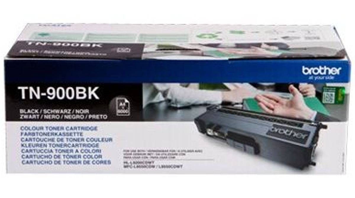 Brother TN900BK Sort Lasertoner, 6000 sider