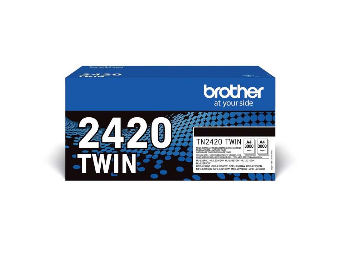 Brother Toner Tn-2420 2x Sort