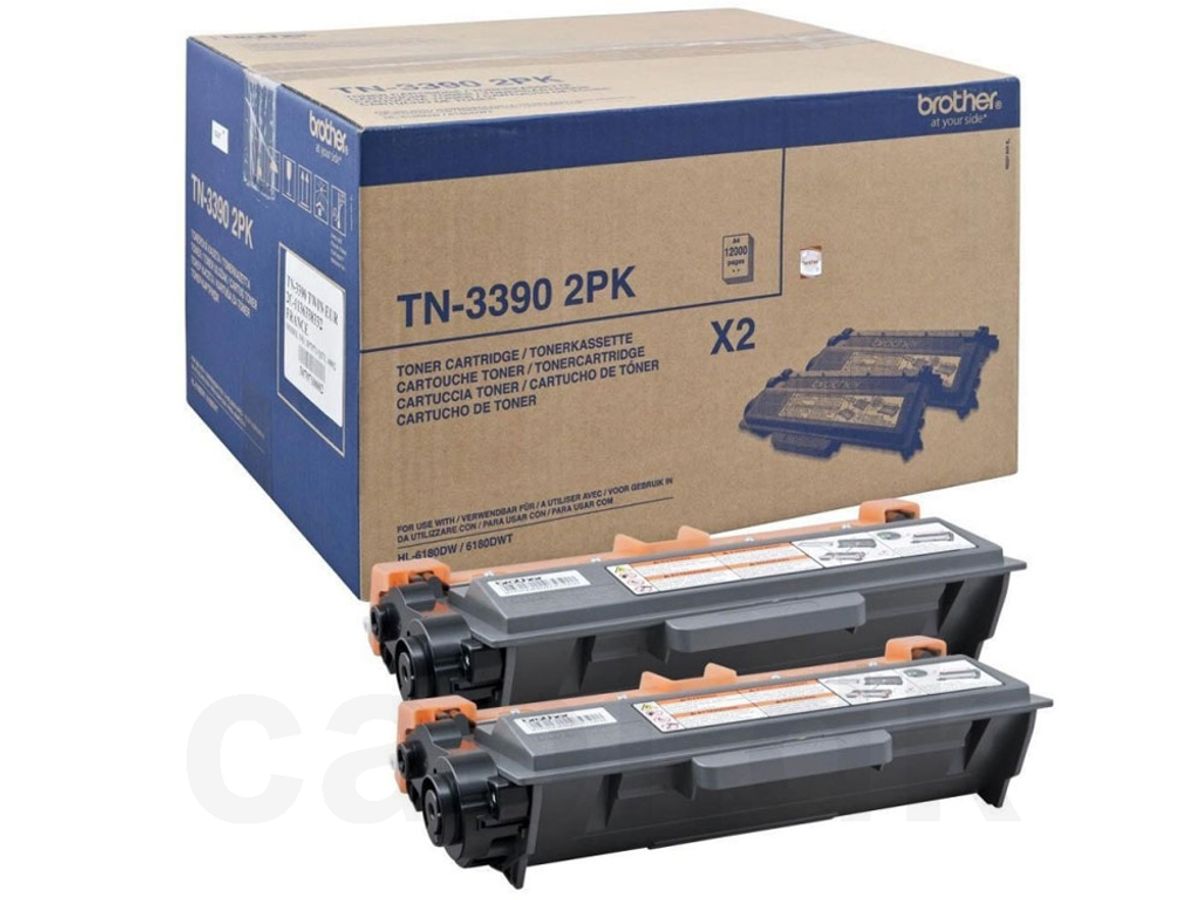 Brother Toner Tn-3390 2x Sort