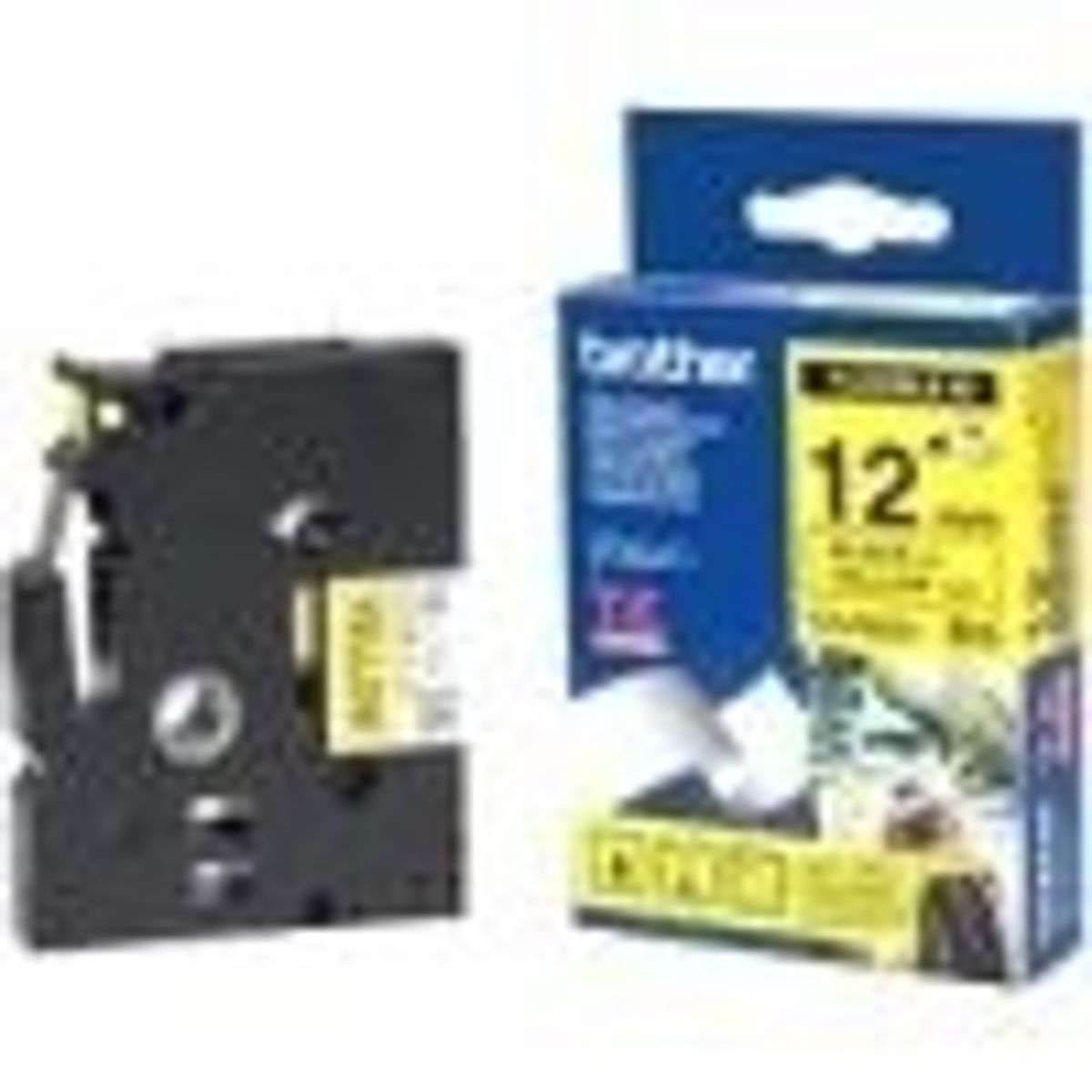 Brother TZEFX631 TZe-tape / 12mm / Sort Tekst / Gul Tape