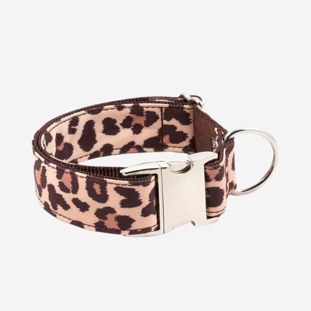 Brott Copons // Håndlavet hundehalsbånd i nylon (leopard) - L