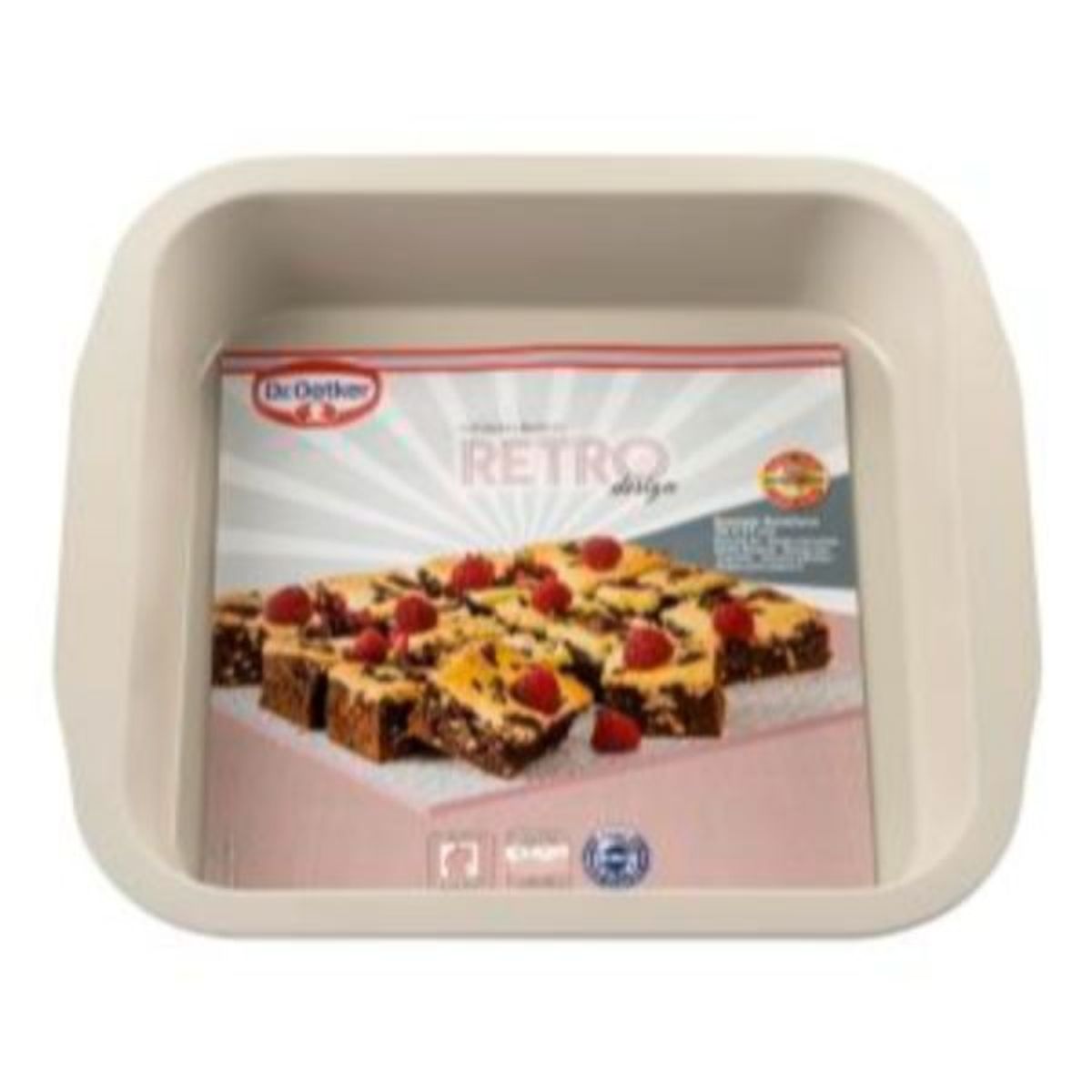 Brownie bageform 21x21x5 cm - Dr. Oetker