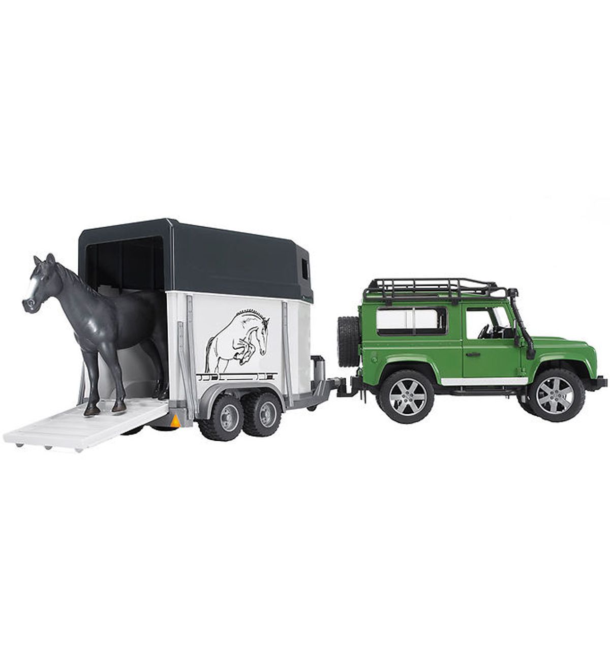 Bruder Bil - Land Rover Defender m. Hestetrailer - 02592