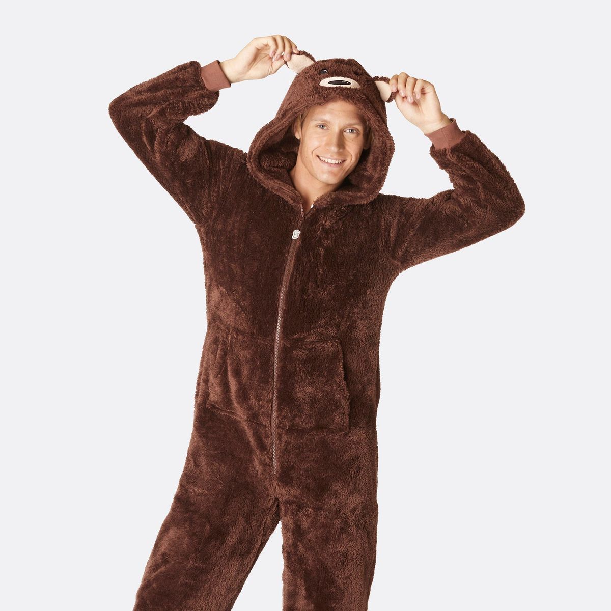 Brun Bamsebjørn Onesie Herre