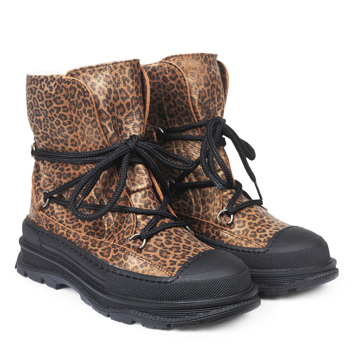 Brun leopard tex vinterstøvler (29)