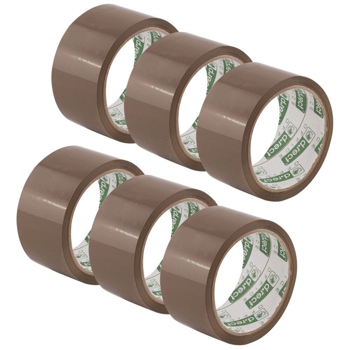 Brun Pakketape 6 stk brun - 48mm x 50m