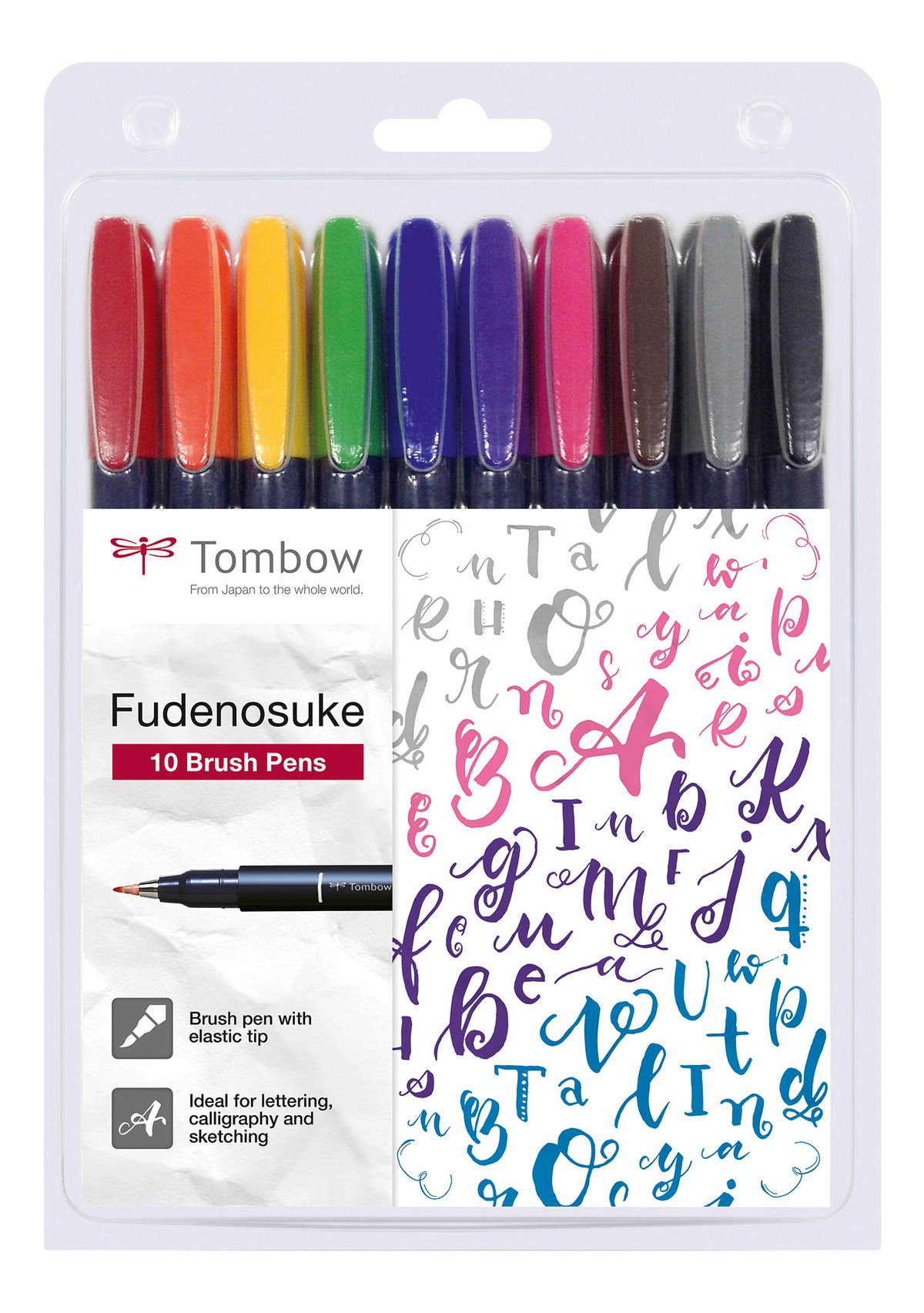 Brush pen Tombow Fudenosuke hård ass (10)