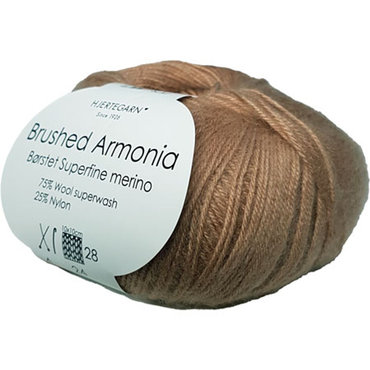 Brushed Armonia Børstet Superfine Merino Uldgarn fV 1328 Nougat